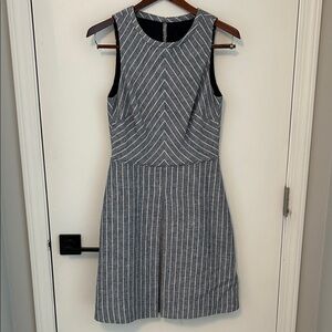 J. Crew Chambray and White Striped Dress